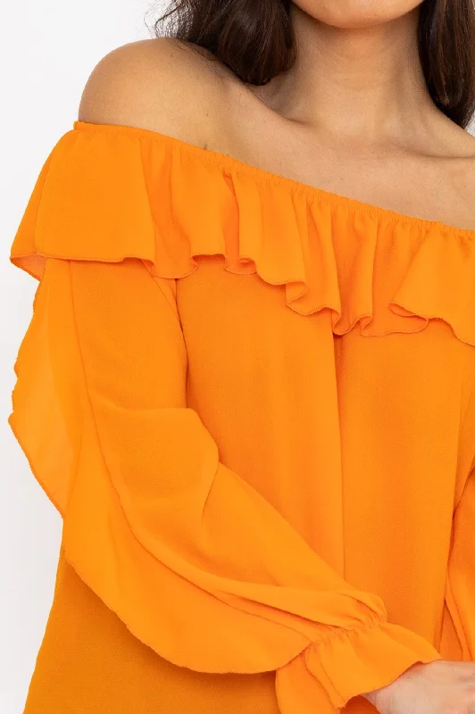 orange-bardot-frill-top