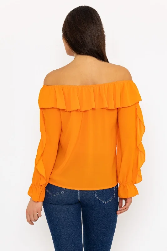 orange-bardot-frill-top