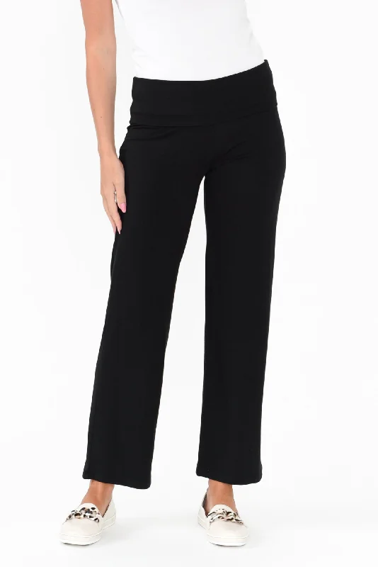 Pamela Black Bamboo Pants - Petite