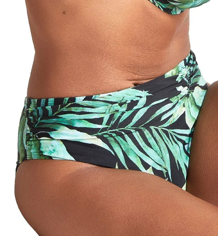 Panache Bali Midi Gathered Swim Pant (SW1646)- Palm Print