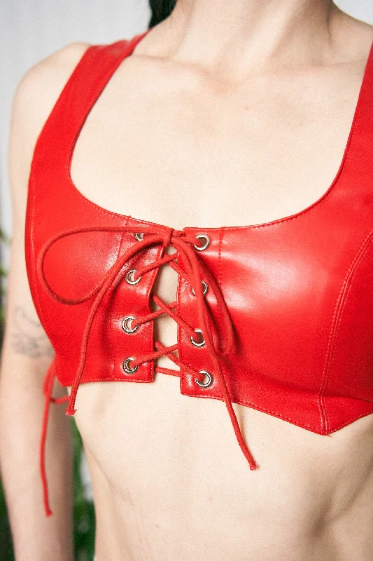 plant-leather-red-corset-top