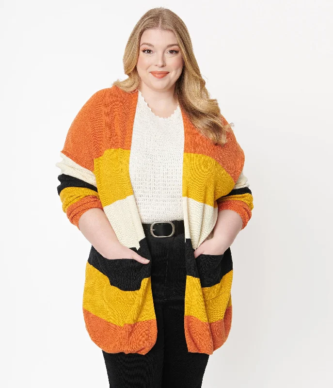 plus-size-fall-stripe-open-cotton-knit-cardigan