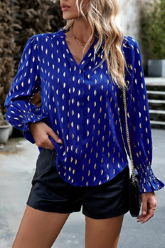 printed-v-neck-pullover-long-sleeved-shirt