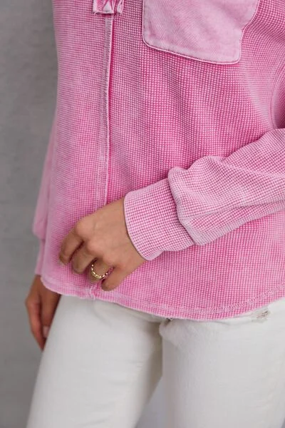 quarter-button-dropped-shoulder-sweatshirt