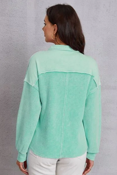 quarter-button-dropped-shoulder-sweatshirt