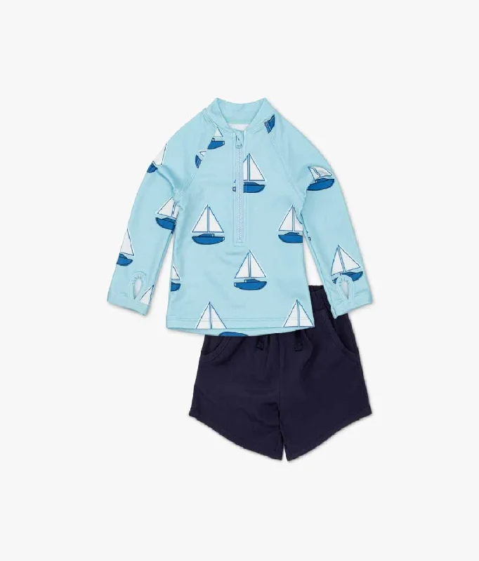 Rashguard Top Swim Trunks Bundle_Set Sail + Navy