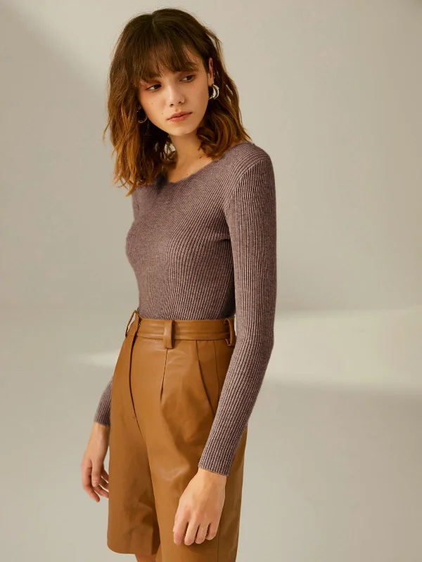 ribbed-v-neck-wool-sweater