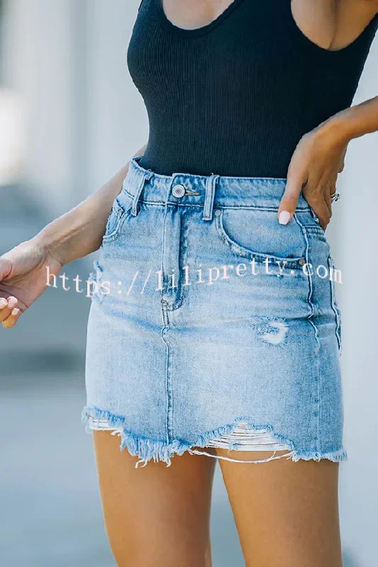 ripped-frayed-denim-skirt