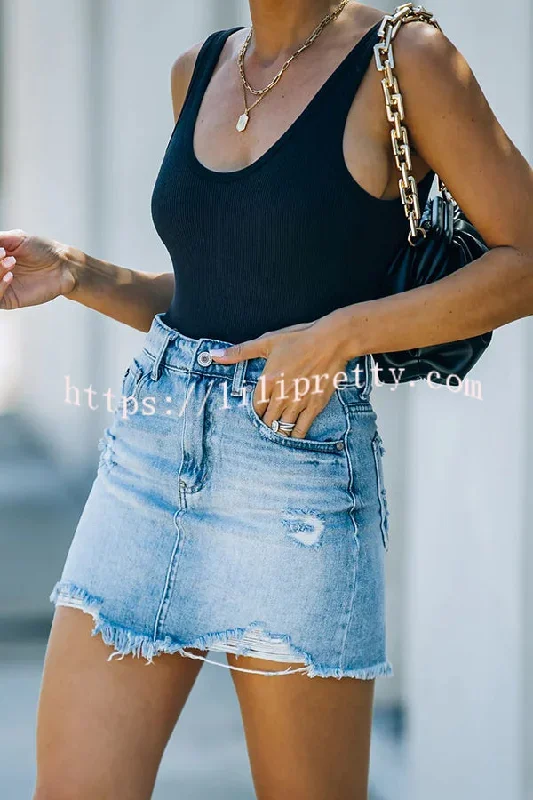 ripped-frayed-denim-skirt