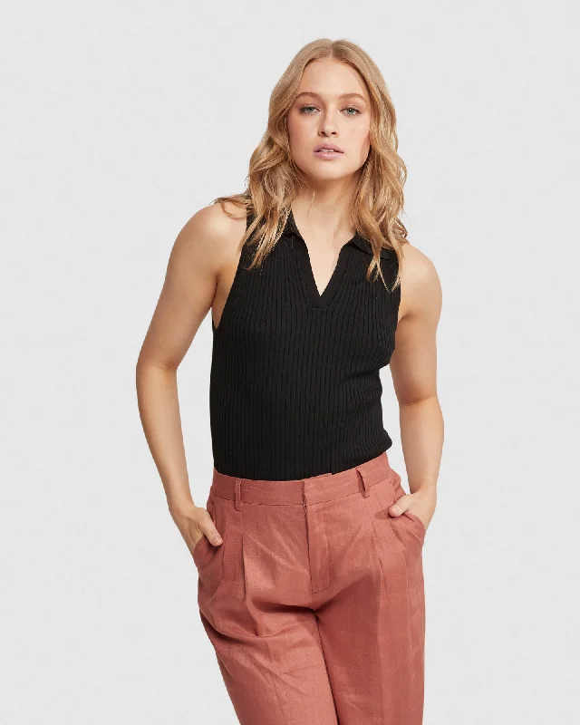 SABRINA SLEEVELESS RIB KNIT