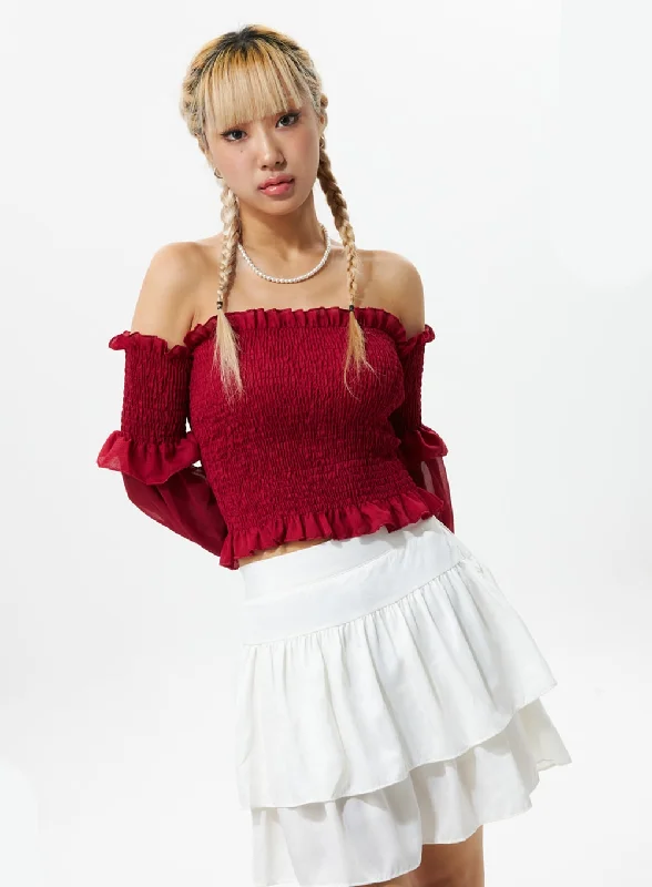 shirred-off-shoulder-crop-top-is305