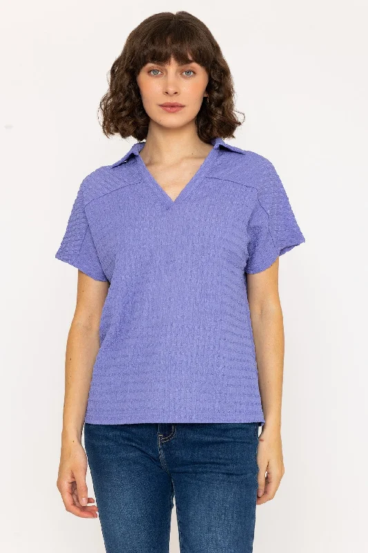 short-sleeve-textured-collar-top-in-blue