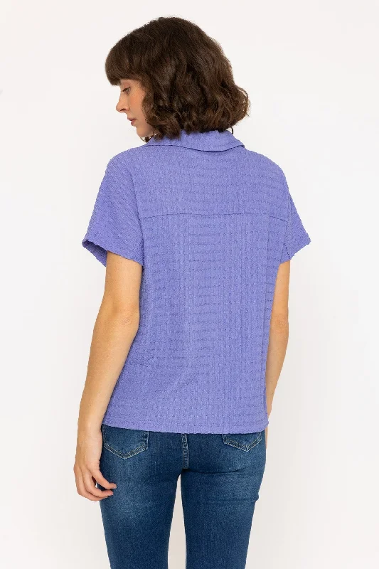 short-sleeve-textured-collar-top-in-blue