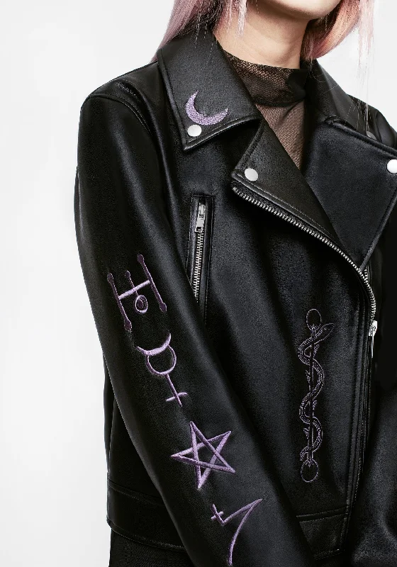 sigil-embroidered-faux-leather-jacket