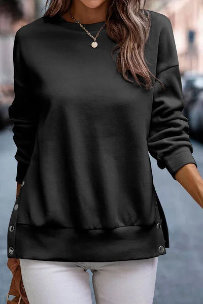 snap-detail-round-neck-dropped-shoulder-sweatshirt