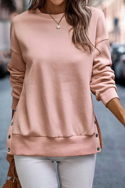 snap-detail-round-neck-dropped-shoulder-sweatshirt