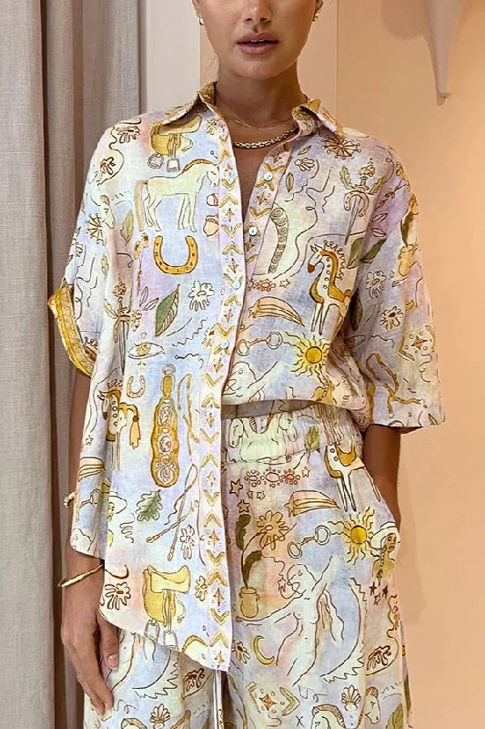 sunshine-loving-linen-blend-mythological-pattern-button-down-oversized-blouse