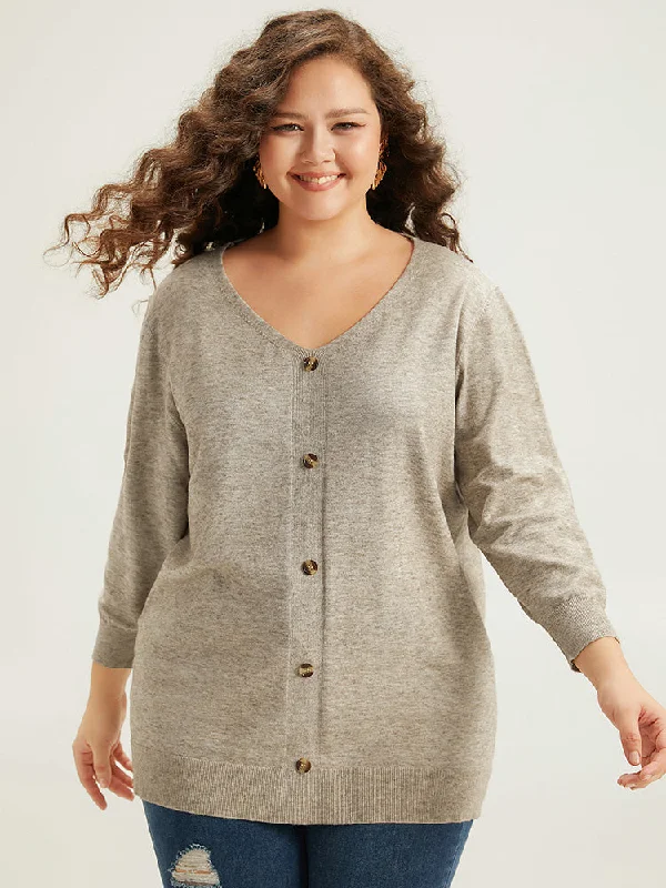 supersoft-essentials-button-detail-solid-v-neck-cardigan