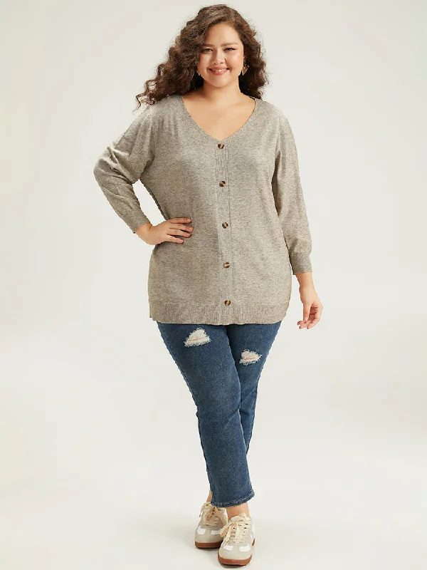 supersoft-essentials-button-detail-solid-v-neck-cardigan