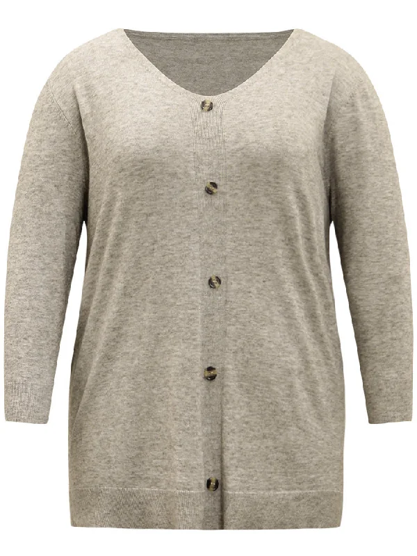 supersoft-essentials-button-detail-solid-v-neck-cardigan