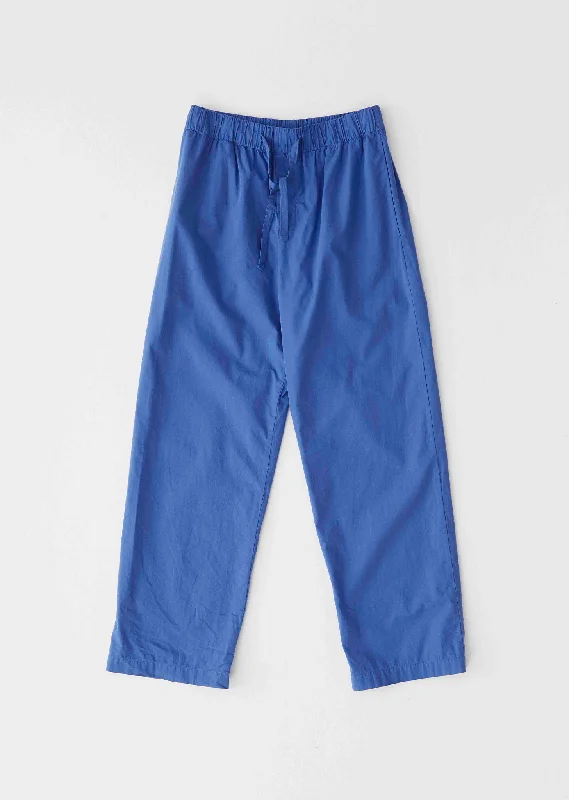 Cotton Poplin Pyjamas Pants — Royal Blue