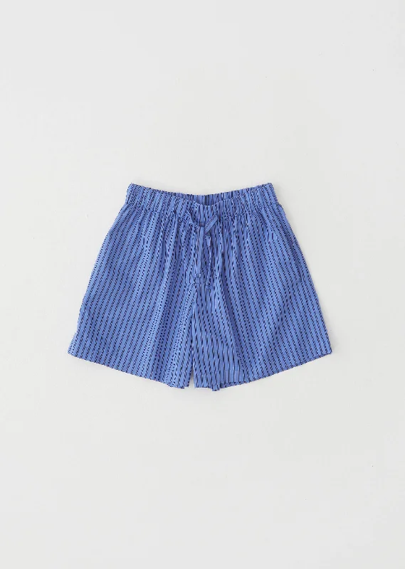 Cotton Poplin Pyjamas Shorts — Boro Stripes