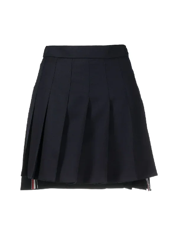 Mini Dropped Back Pleated Skirt