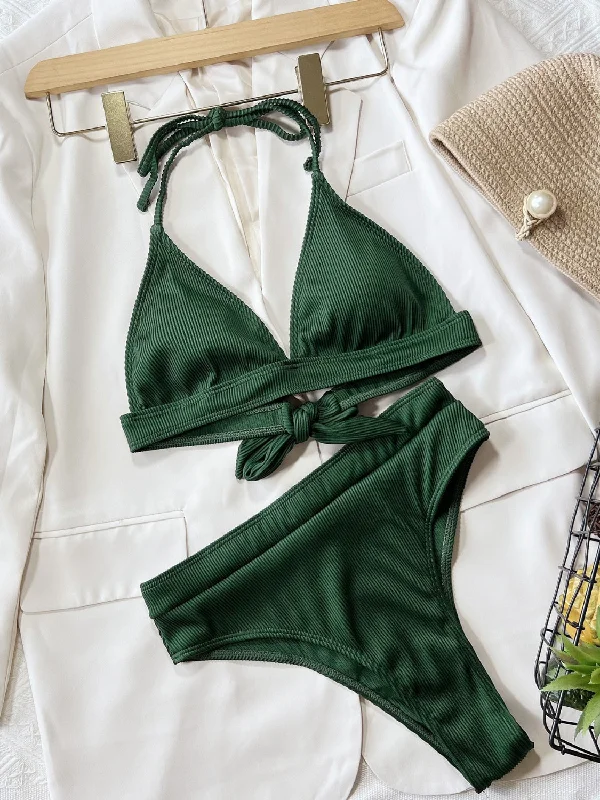 tied-halter-neck-bikini-set