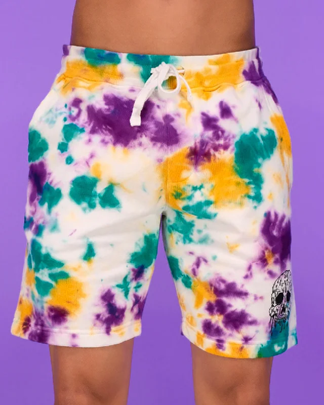 wax-skull-tie-dye-fleece-shorts