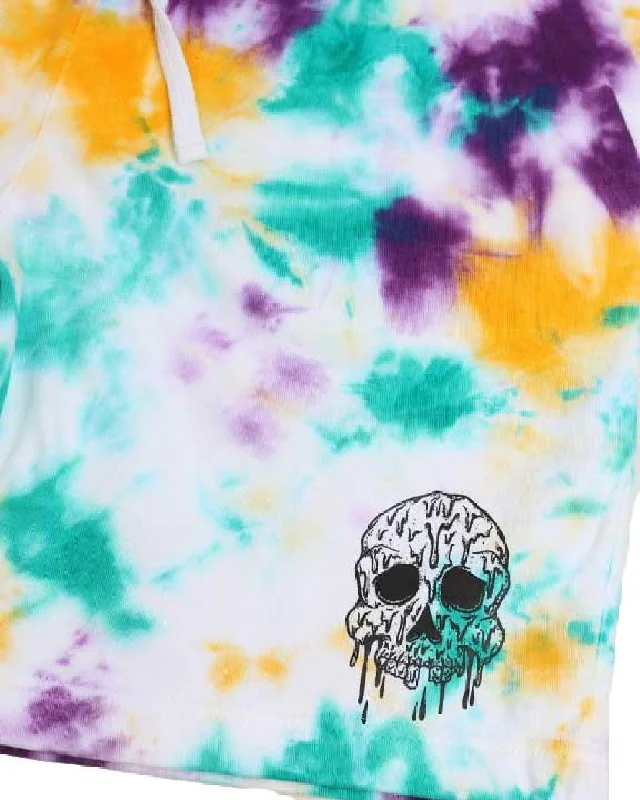 wax-skull-tie-dye-fleece-shorts