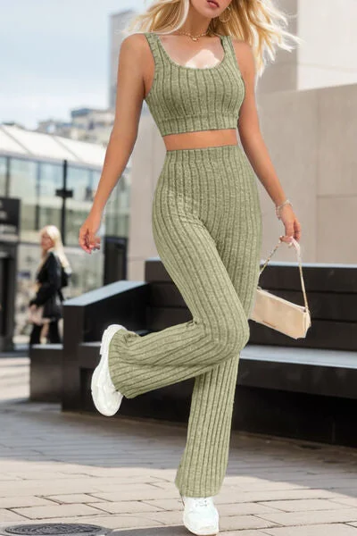 wide-strap-tank-and-high-waist-pants-set