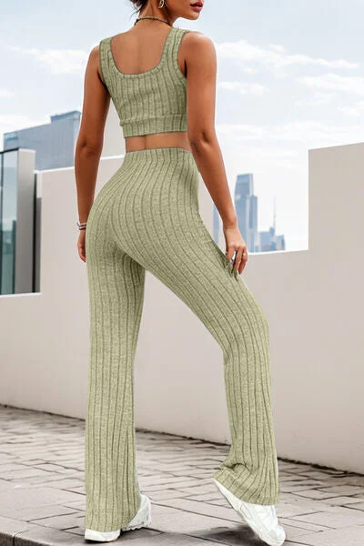 wide-strap-tank-and-high-waist-pants-set