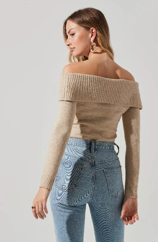 zella-off-shoulder-chain-detail-sweater