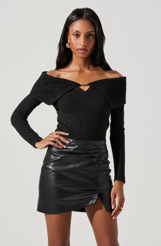 zella-off-shoulder-chain-detail-sweater